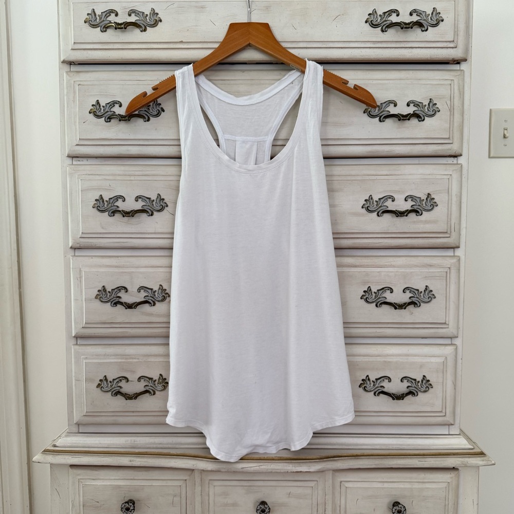 Lululemon White Swing Tank Top